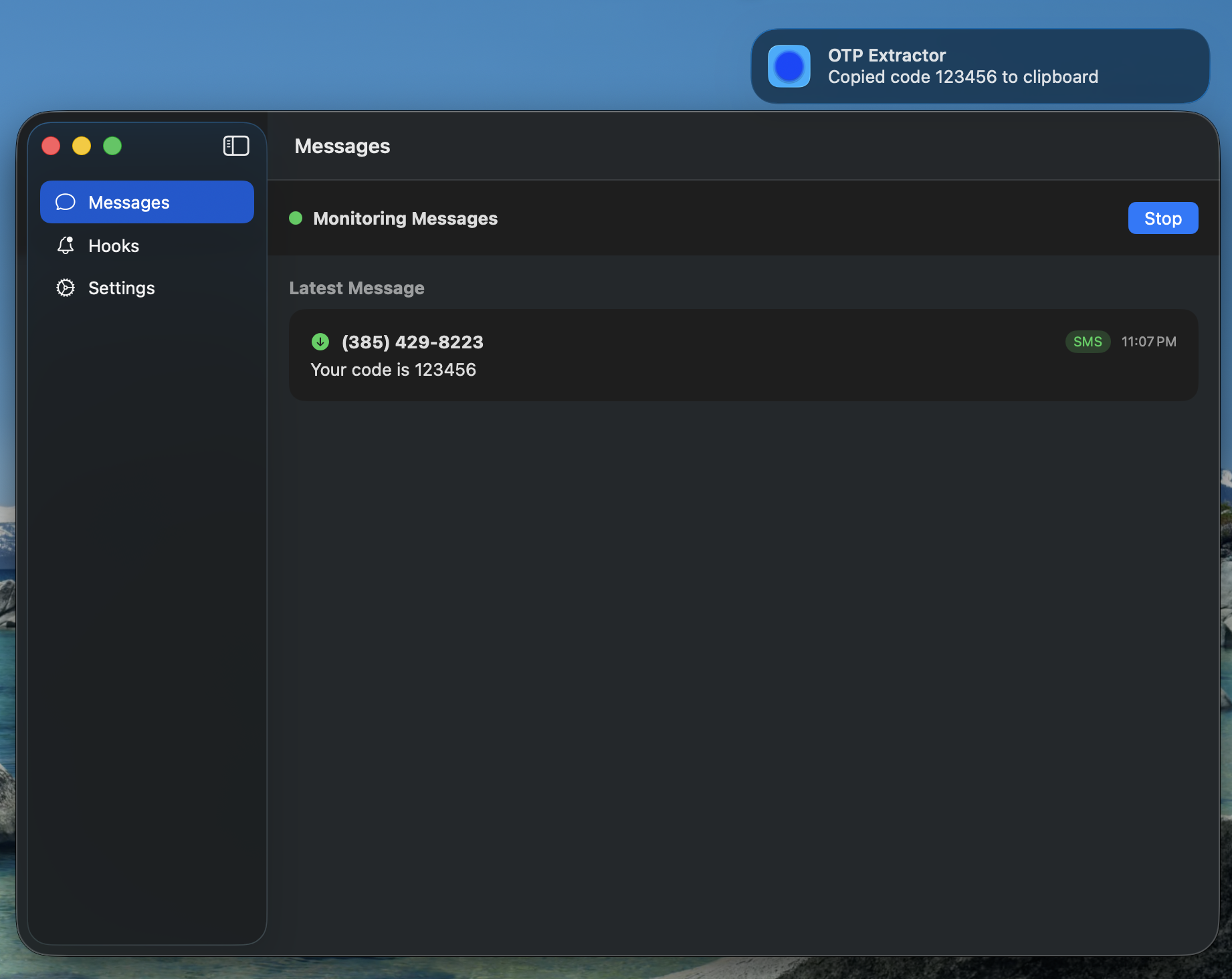 Message Hook screenshot 1